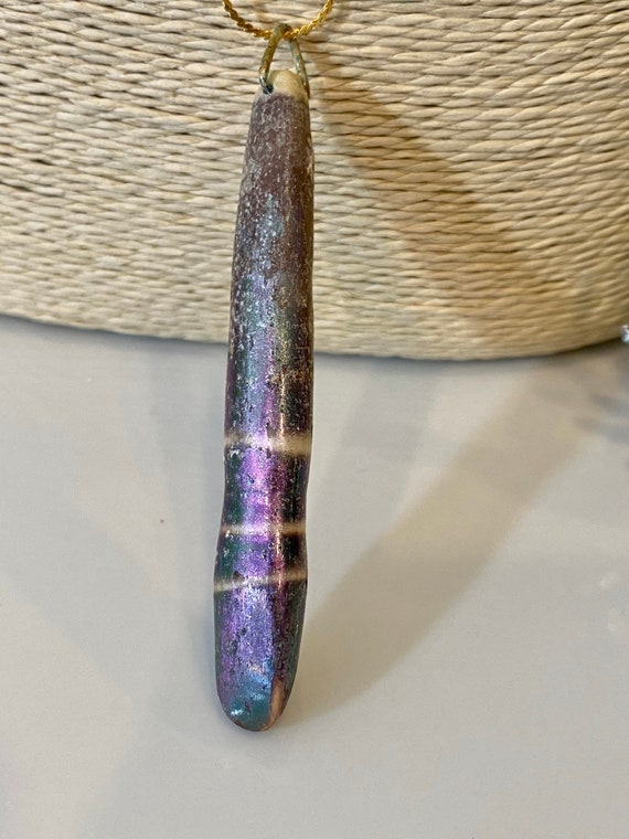 1981 Iridescent Sea Urchin Spine Necklace, NOS Crustaceancore Gift