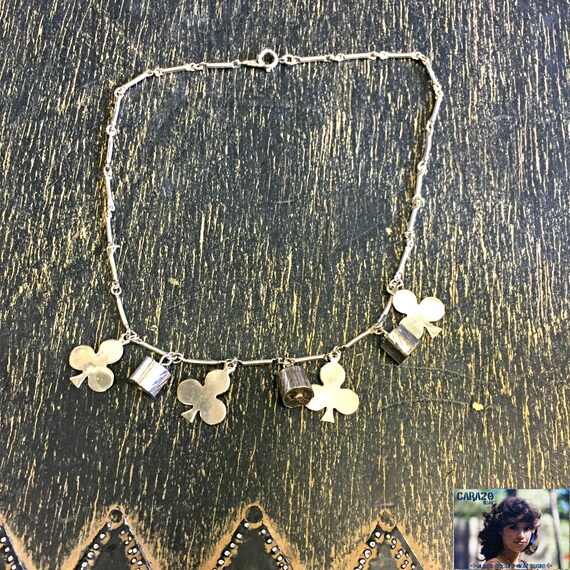 Shamrock 1960s Three Leaf Clover Necklaces - image 7