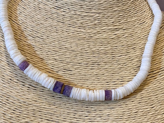 1960s Puka Shell Necklace, NOS