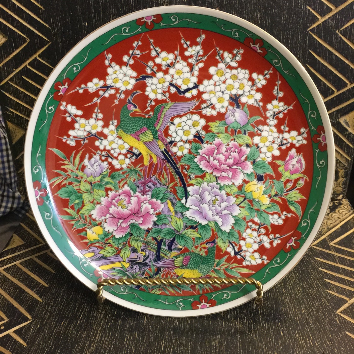 vintage-asian-pheasants-collectible-plate-nos-gifts-for-her-etsy