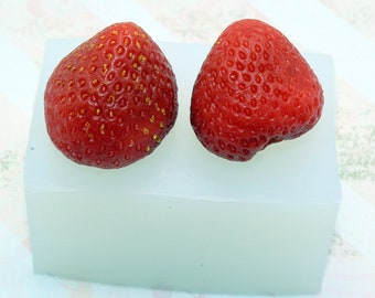 3d Strawberry silicone mold. Berry Embeds mold for Soap. Epoxy Resin mold