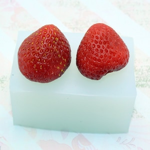 3d Strawberry silicone mold. Berry Embeds mold for Soap. Epoxy Resin mold