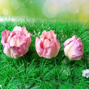 Moldes de silicona de tulipán 3d. Molde artesanal. Molde de silicona de flores. Suministros para la fabricación de jabón.