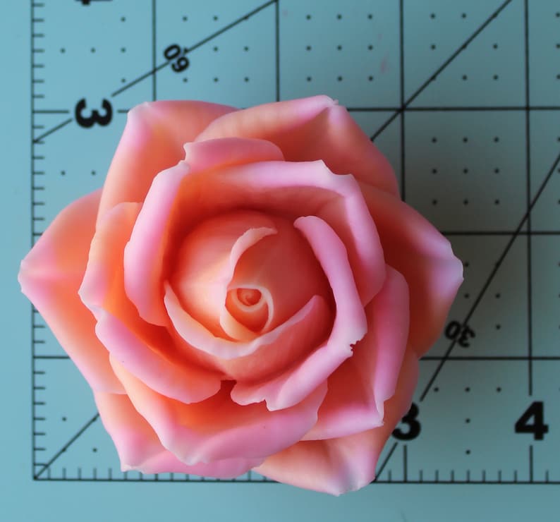 Large Rose Silicone Mold for Soap. Wax Candles Mold. Epoxy Etsy