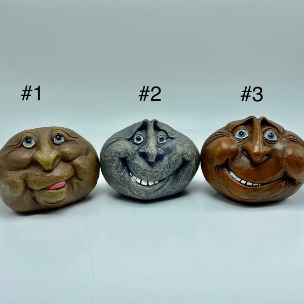 Funny stones silicone mold. Epoxy Resin Wax Concrete etc... silicone mold. Garden rocks mold