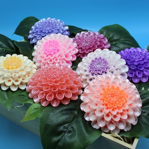 Dahlia silicone mold. Big 3d flower American made silicone mold for soap.