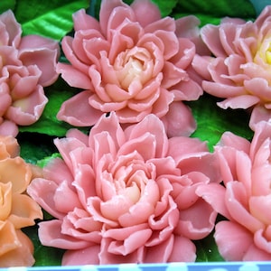 3d Gardenia Set 4 silicone molds. Large 3d flower mold.  Mold for Resin. Realistic flower mold.