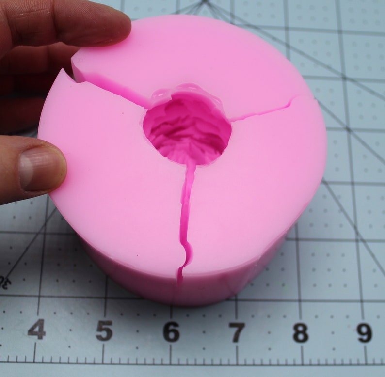 Peony flower 3d silicone mold for Soap. Soap making Supplies. image 3