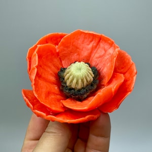 Poppy flower Silicone mold. Large Flower food grade  silicone mold. Craft silicone mold for soap, epoxy, flexible chocolate etc…