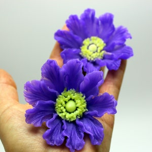 CLEMATIS Silicone mold for Soap. Epoxy resin silicone mold. Floral mold. Clematis mold.