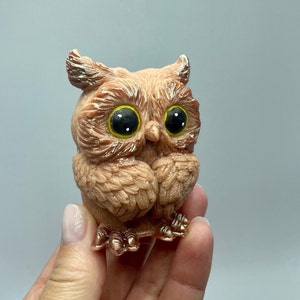 Baby cute OWL 3d silicone mold. Owl mold for soap Wax candles Epoxy resin etc...
