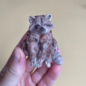 Stampo in silicone 3D a forma di procione. Stampo 3D a forma di procione per cera, sapone, cemento, resina epossidica, ecc.