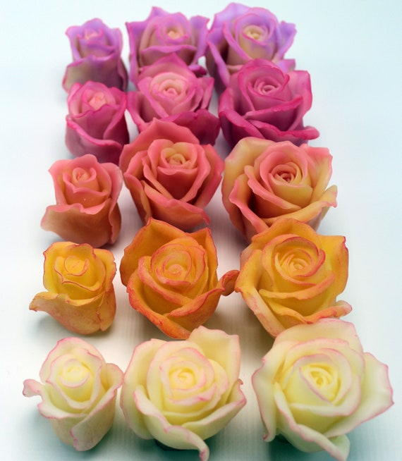 3D Mini Rose Candle Mold Silicone Flower Resin Silicone Molds Small Rose  Flower Chocolate Candy Fondant