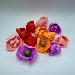 Poppy flower Silicone molds. Poppy buds food grade  silicone mold. Craft silicone mold for soap, epoxy, flexible chocolate etc…