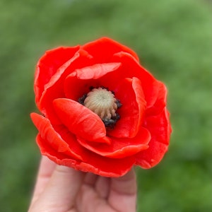 Poppy flower Silicone mold. Large Flower food grade  silicone mold. Craft silicone mold for soap, epoxy, flexible chocolate etc…