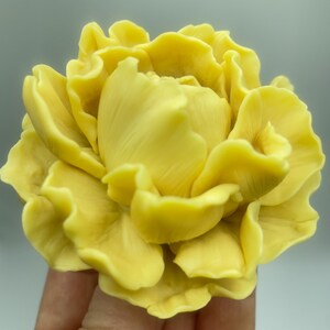 Molde grande de silicone 3D em forma de flor de peônia para sabonete epóxi, etc. Molde de silicone de grau alimentício. imagem 14