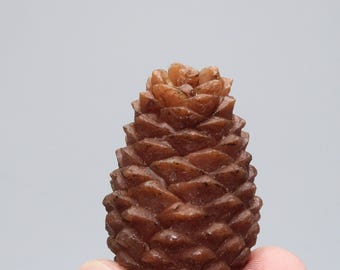 Molde de silicone em formato de mini pinha de pinheiro ou cedro. Ideal para velas de cera, resina epóxi e sabonetes. Molde 3D realista de pinha de pinheiro.