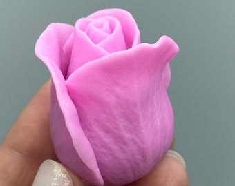 3d Rose Bud silicone mold. Mold for soap