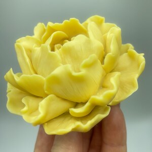 Molde grande de silicone 3D em forma de flor de peônia para sabonete epóxi, etc. Molde de silicone de grau alimentício. imagem 15