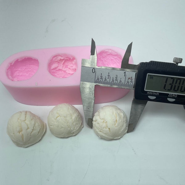 Small Ice cream scoop silicone mold. Ice cream cup Mold for soap. Mold for resin. Mold for wax.