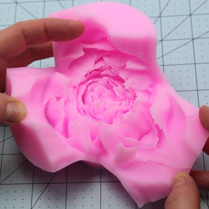 Peony flower 3d silicone mold for Soap. Soap making Supplies. image 4