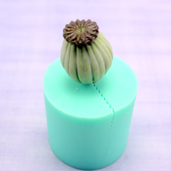 Poppy seed Pod 3d silicone mold for Soap