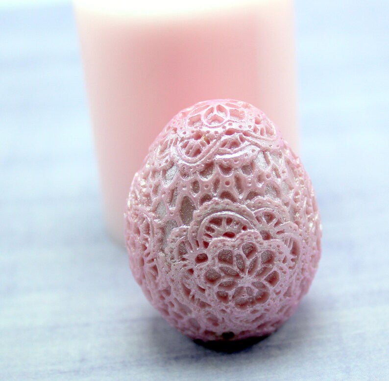 Easter Egg Silicone Mold for Soap. 3d Lace Egg Mold. Etsy