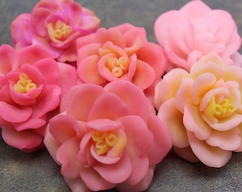 Flower silicone mold. Wild Rose silicone mold. Wild rose Floral mold. Peony Soap mold