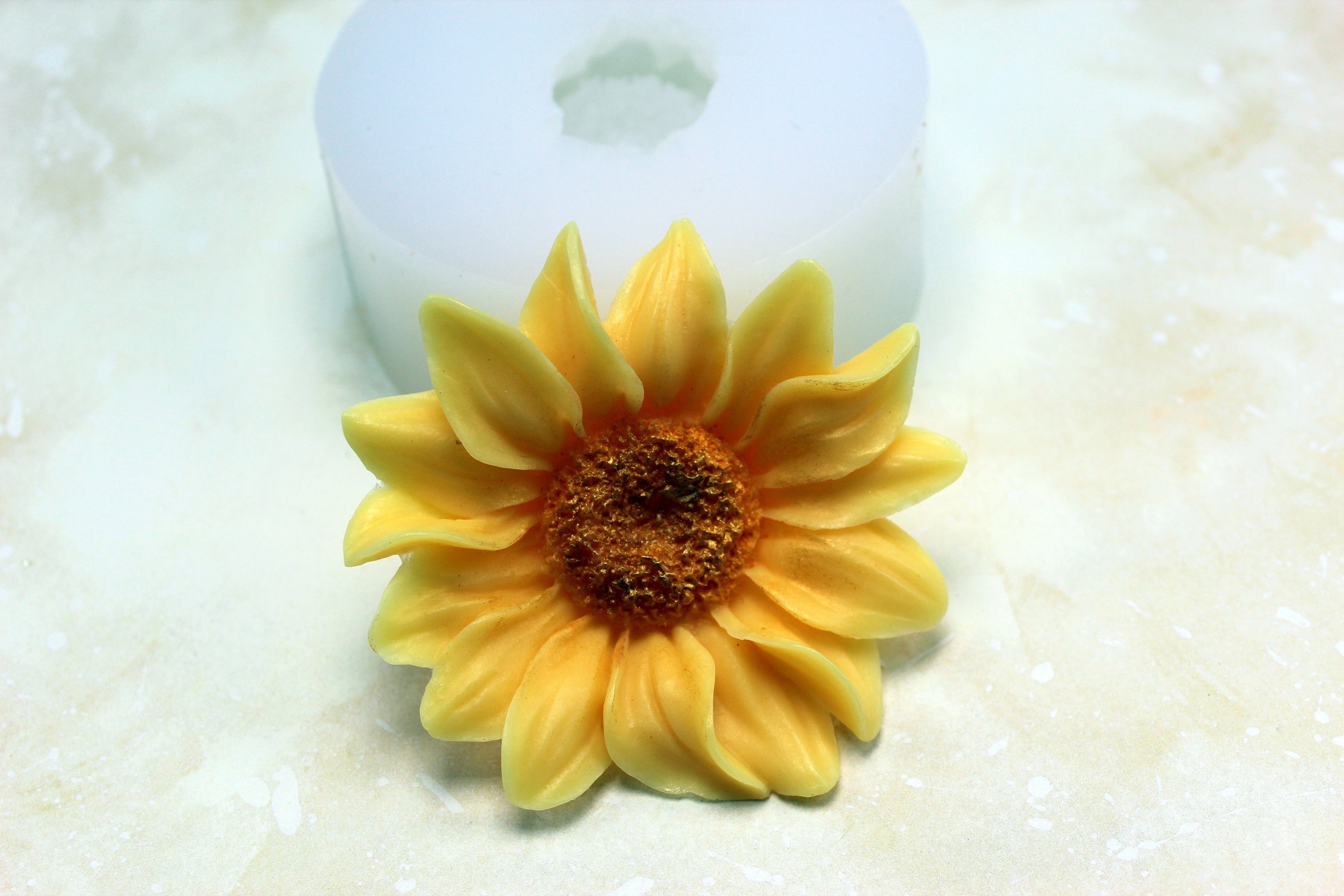 Stampo In Silicone Per Sapone A Forma Di Fiore - 9 Cavità - Sunlower - Per Candele, Cera, Cioccolato