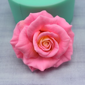 Large Rose Silicone mold for Soap. Flower silicone mold. Realistic Rose mold