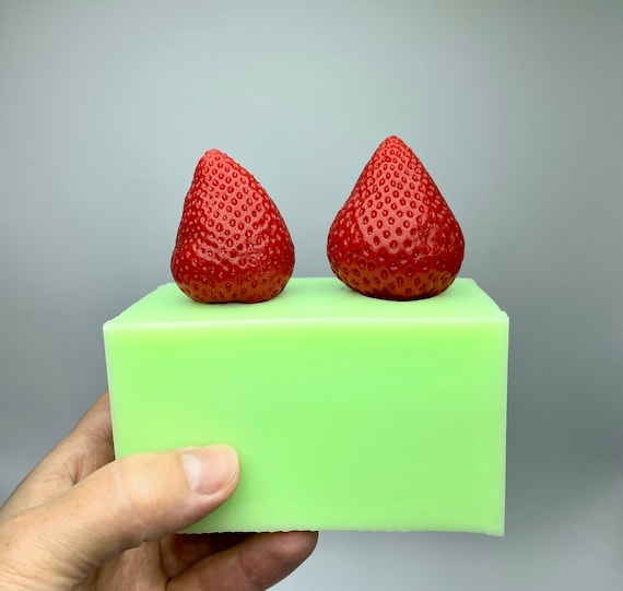 Large 3d Strawberry Silicone Mold. Big Strawberry Realistic Craft