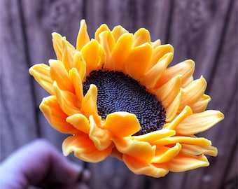3d Sunflower mold.  Silicone mold. Large Flower silicone Mold for Soap. Craft mold