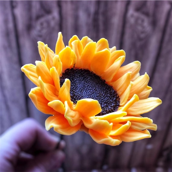 Stampo In Silicone Sunlower A 9 Cavità Per Saponi E Candele: Forma Di Fiore, Per Uso Fai Da Te - 6