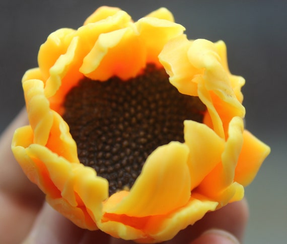 Stampo In Silicone Per Sapone A Forma Di Fiore - 9 Cavità - Sunlower - Per Candele, Cera, Cioccolato