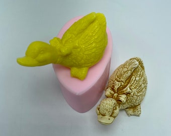 Duck silicone mold. 3d Cute duck bird silicone mold for soap, wax candles, Epoxy resin etc... Easter cute duck mold