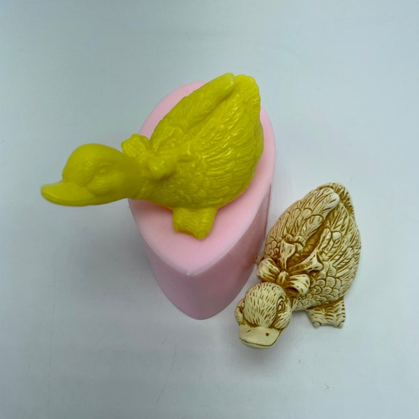 Duck silicone mold. 3d Cute duck bird silicone mold for soap, wax candles, Epoxy resin etc... Easter cute duck mold