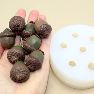 Acorn 3d silicone mold for Soap. Epoxy Resin mold. Oak nut mold. Flexible American silicone mold