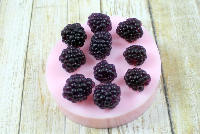 Blackberry 3D silicone mold. Berry soap mold. Food grade Etsy