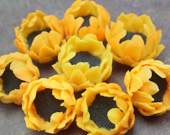 Sunflower bud mold. Silicone mold. Flower silicone Mold for Soap. Mold for soap arrangement.