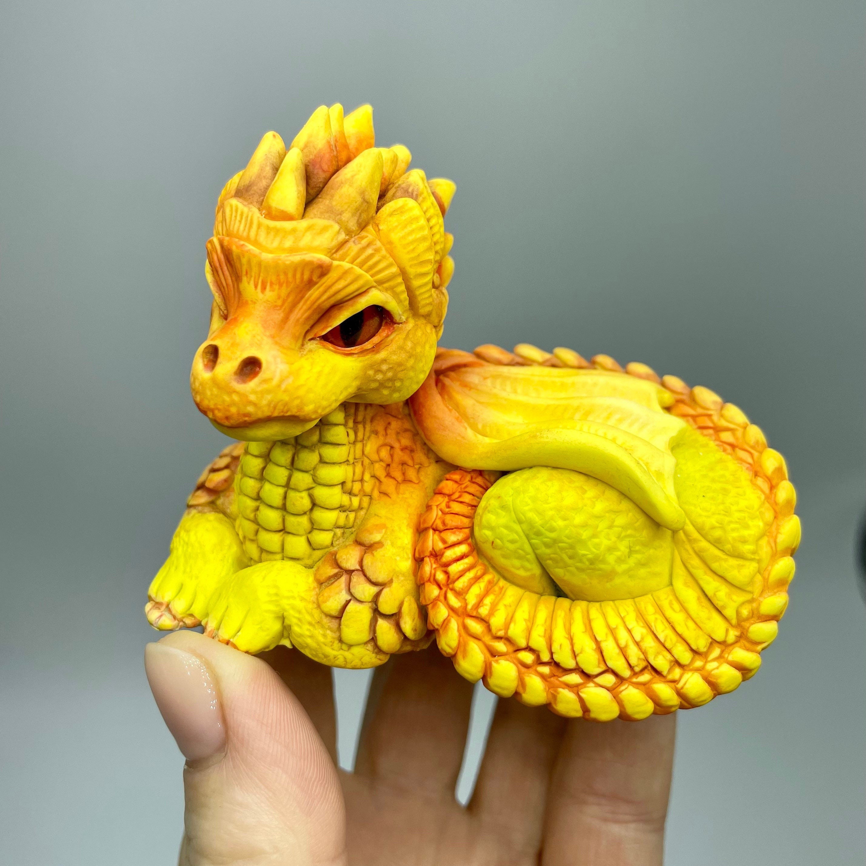 Baby Dragon 3D Silicone Mold Shiny Mould for Resin and Concrete