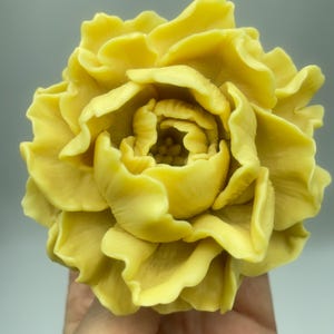 Molde grande de silicone 3D em forma de flor de peônia para sabonete epóxi, etc. Molde de silicone de grau alimentício. imagem 16