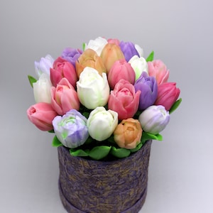 Tulipas Moldes de silicone para sabão. Molde para artesanato. Molde de silicone para flores. Suprimentos para fabricação de sabão.