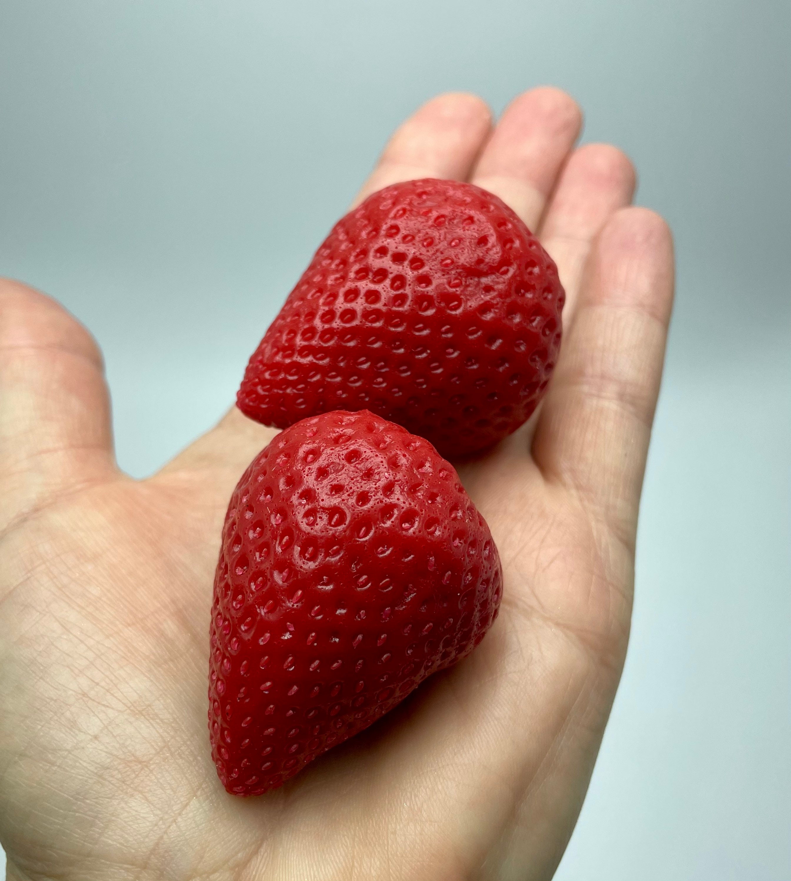 Moule En Silicone En Forme De Fraise Pour Résine époxy - Avec Couvercle, Parfait Pour Bougies, Rangement, DIY Et Cadeaux