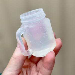 Mini Mason jar silicone mold food grade for Chocolate Soap Epoxy Wax etc..