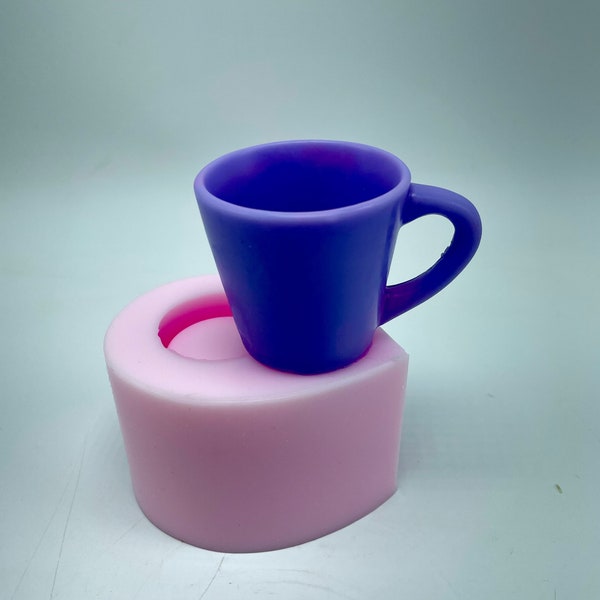 Coffee mug mold. Small tea cup mold. Hot Chocolate cup craft silicone mold for soap, epoxy, etc...