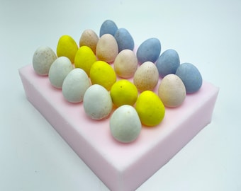 Mini Eggs silicone mold. 3d Eggs embeds silicone craft mold for wax soap chocolate etc