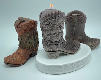 3d western cowgirl Boots silicone mold. Soap Epoxy Resin Wax Concrete etc... silicone mold.