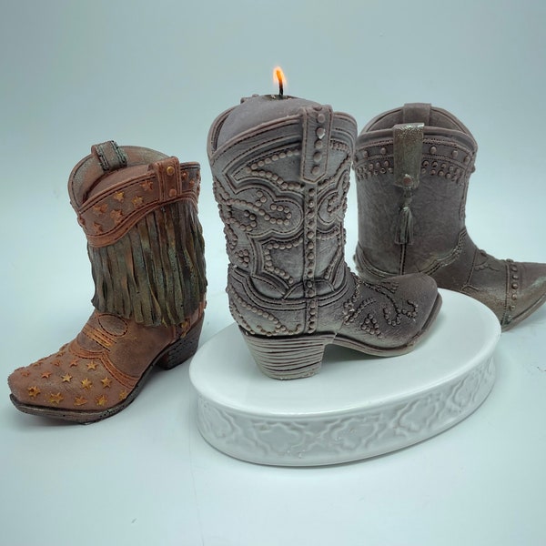 3d western cowgirl Boots silicone mold. Soap Epoxy Resin Wax Concrete etc... silicone mold.