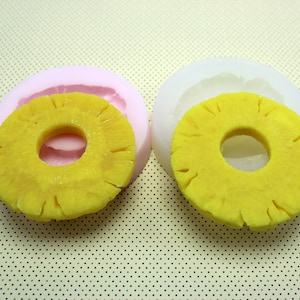 3d Pineapple silicone mold. Pineapple slice mold.  Soap Embeds mold
