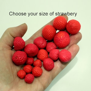 3D Strawberry Silicone Mold, UV Resin Soft Mold, Flexible Fruit Mold, MiniatureSweet, Kawaii Resin Crafts, Decoden Cabochons Supplies